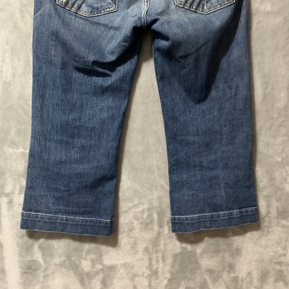 7 For All Mankind Dojo Women's Cropped Capri Jeans Size 27 Distressed Stretch - Picture 7 of 15